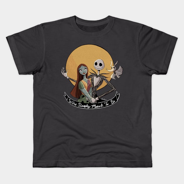 Jack & Sally Kids T-Shirt by Sarah D’ Art